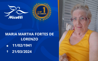 MARIA MARTHA FORTES DE LORENZO